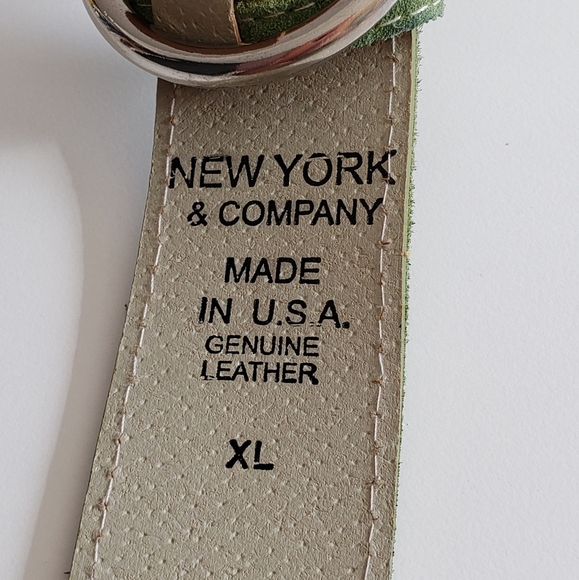 Genuine Leather Green Belt - Picture 4 of 5